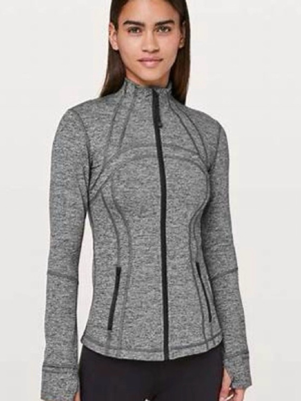 Lululemon Excellent Heather Gray Women's Define Zip-Up Active Jacket Size 12